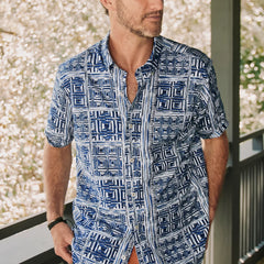 Men’s Heritage Poplin Printed Short-Sleeve Shirt