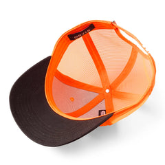 Blaze Orange Waxed Brim Mesh Cap