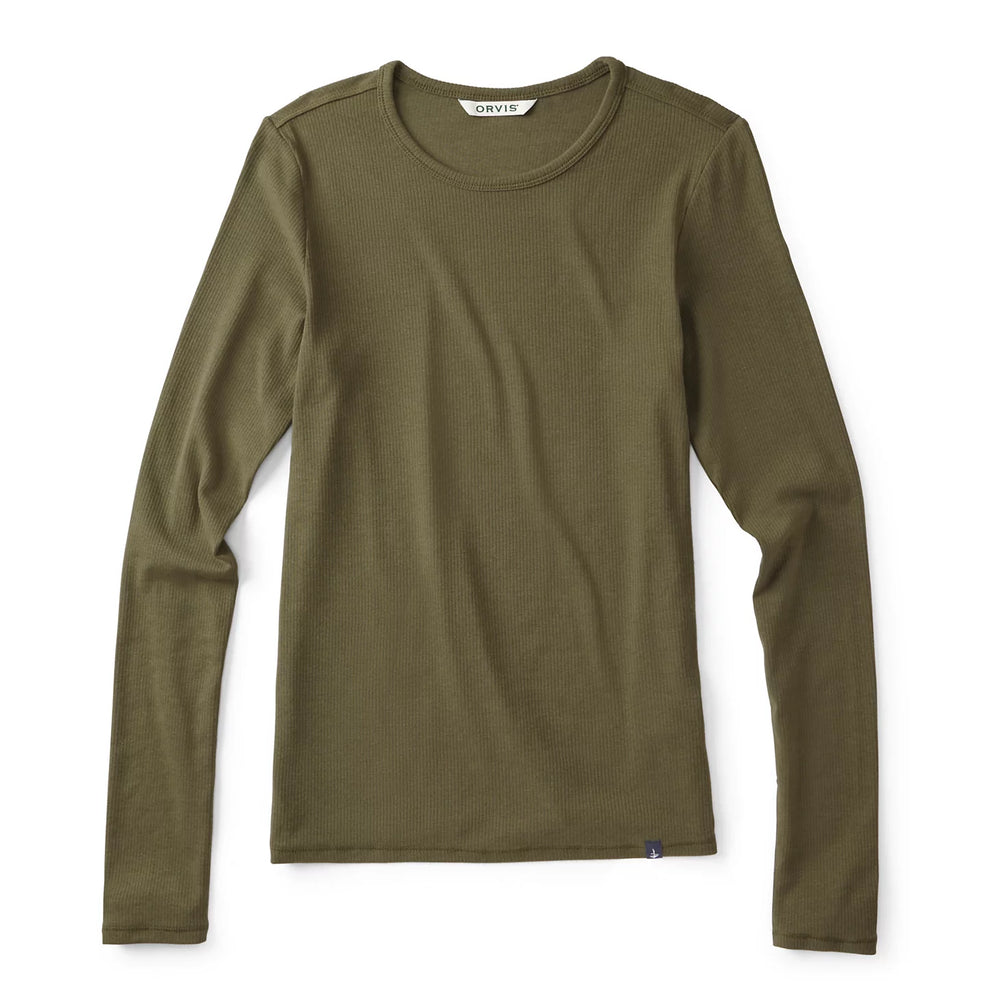 Ribbed Long-Sleeve Crew