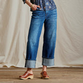 Kut from the Kloth® Sienna High-Rise Cuffed Wide-Leg Jeans