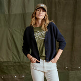 Ribbed Short Cardigan