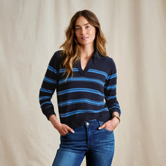 Brookside Striped Polo Sweater