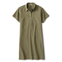 Classic Short-Sleeve Camp Shirt Dress