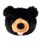Black Bear Head 2-in-1 Dog Toy