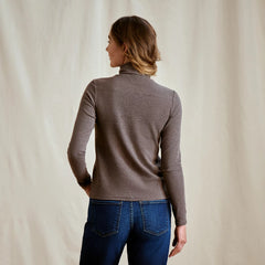 Ribbed Long-Sleeved Turtleneck