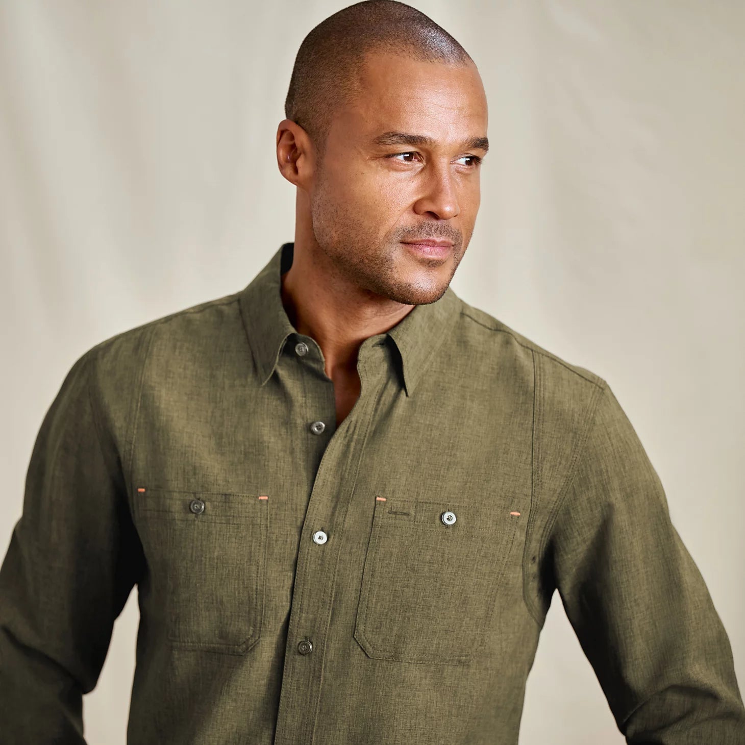 Men’s Tech Chambray Long-Sleeve Work Shirt