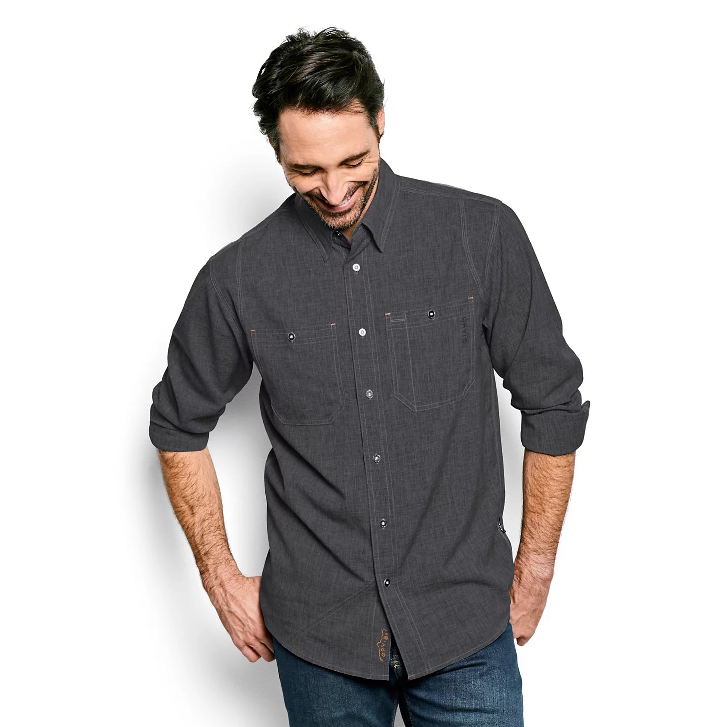 Men’s Tech Chambray Long-Sleeve Work Shirt