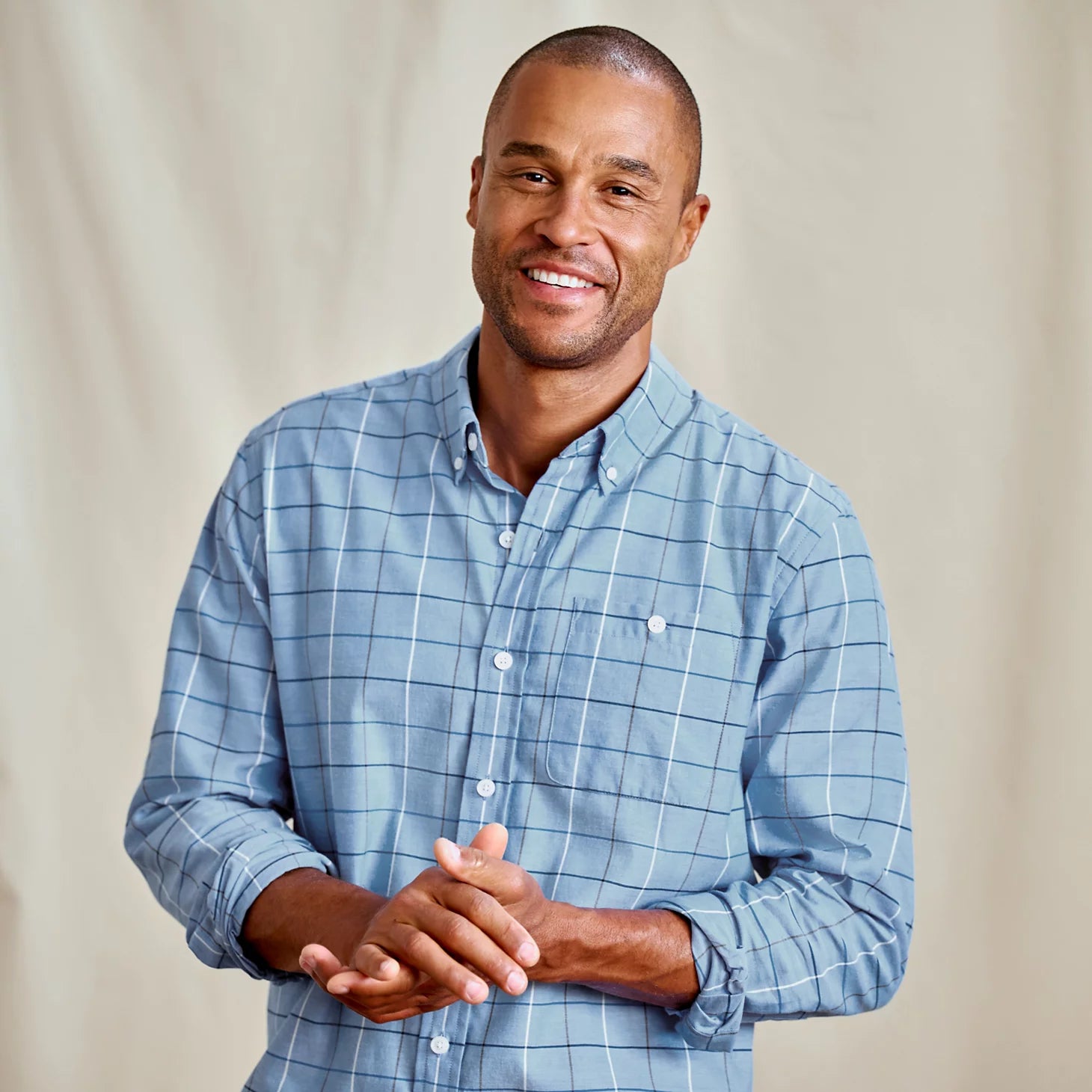 Country Twill Long-Sleeve Button-Down Shirt