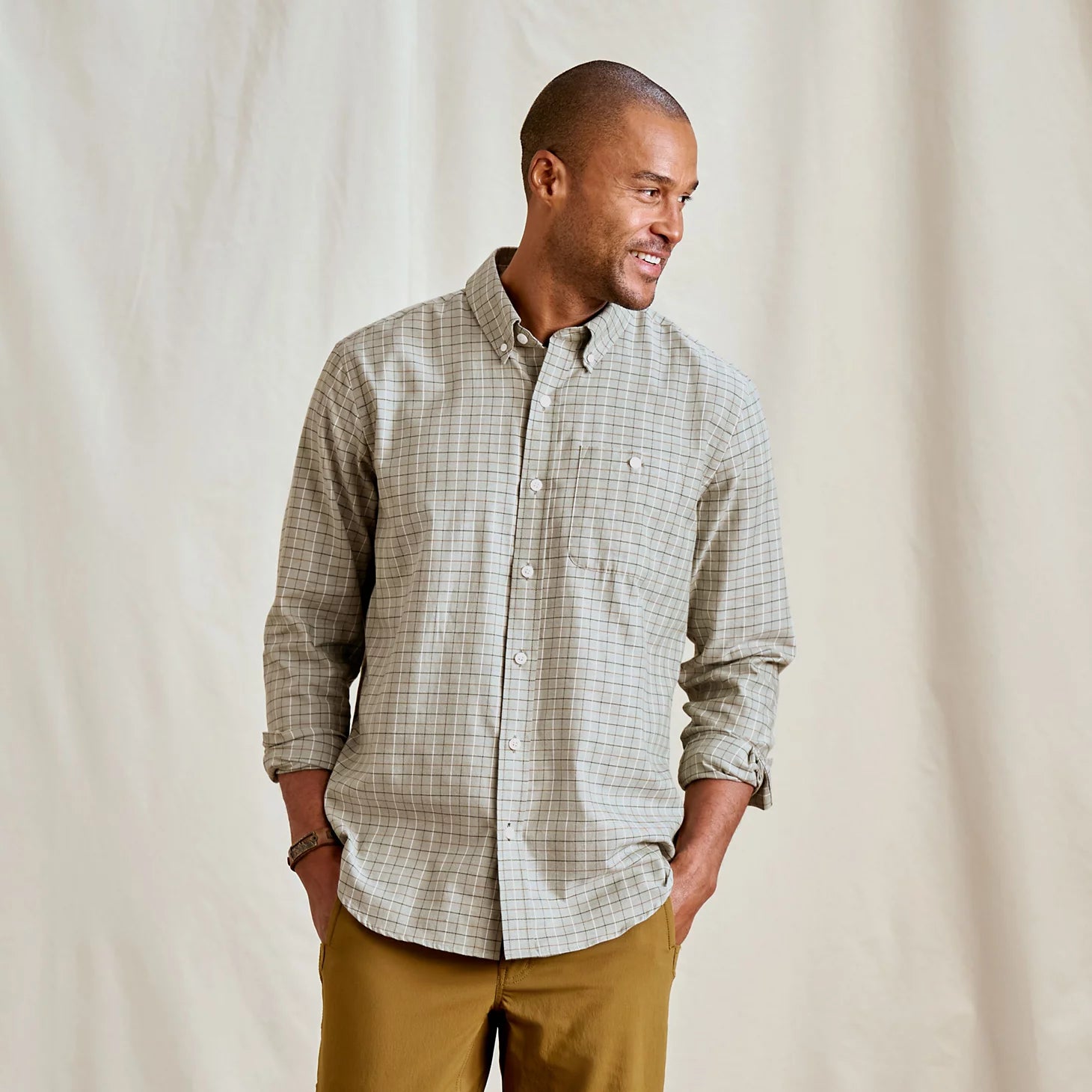 Country Twill Long-Sleeve Button-Down Shirt