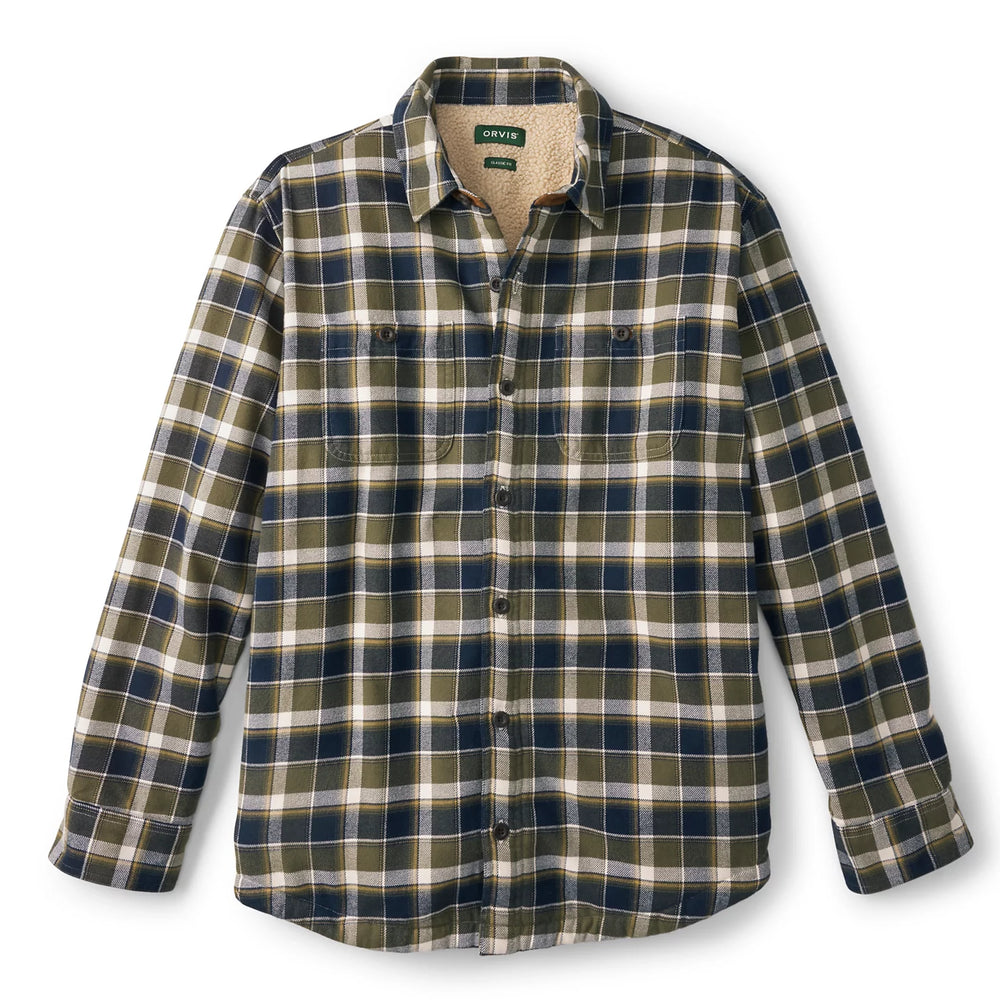 Perfect Flannel Sherpa-Lined Long-Sleeved Shirt