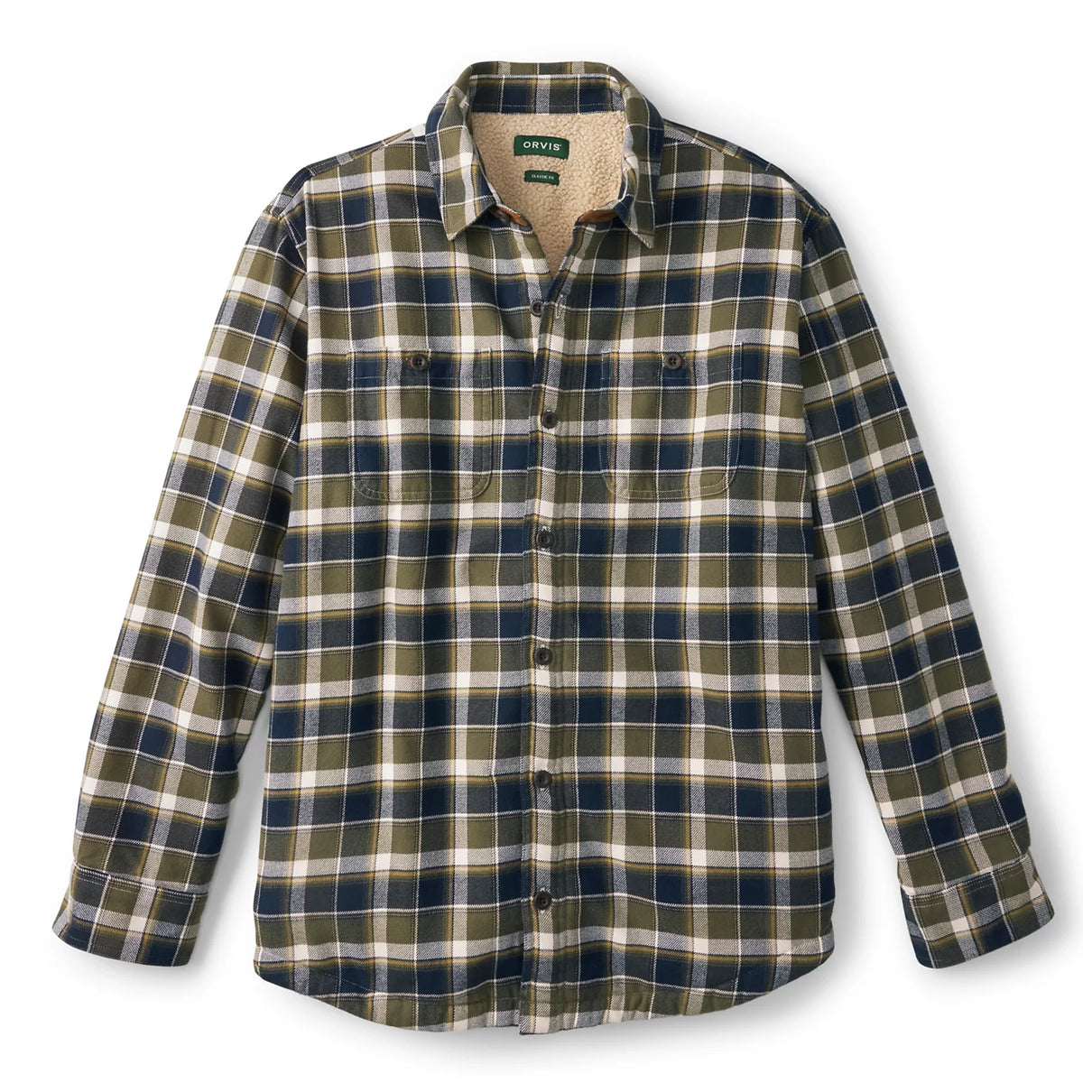 Perfect Flannel Sherpa-Lined Long-Sleeved Shirt
