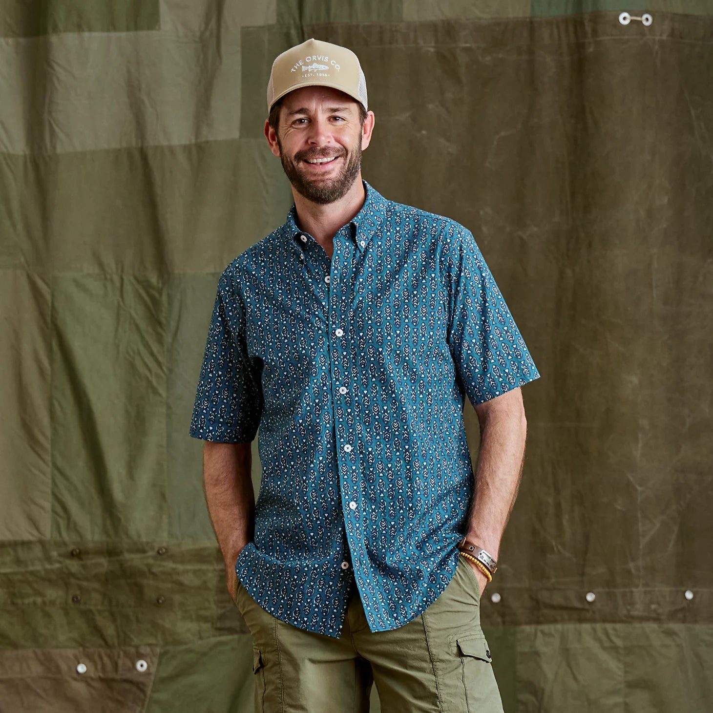 Men’s Heritage Poplin Printed Short-Sleeve Shirt