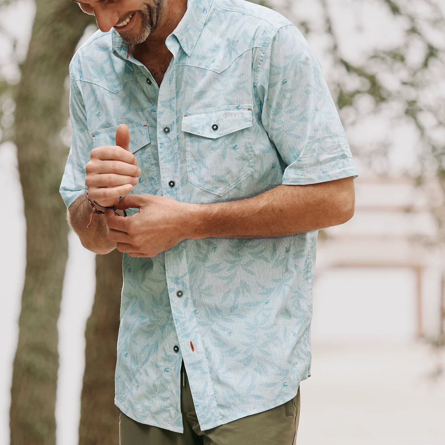 Men’s River Guide Printed Short-Sleeve Western Shirt 2.0