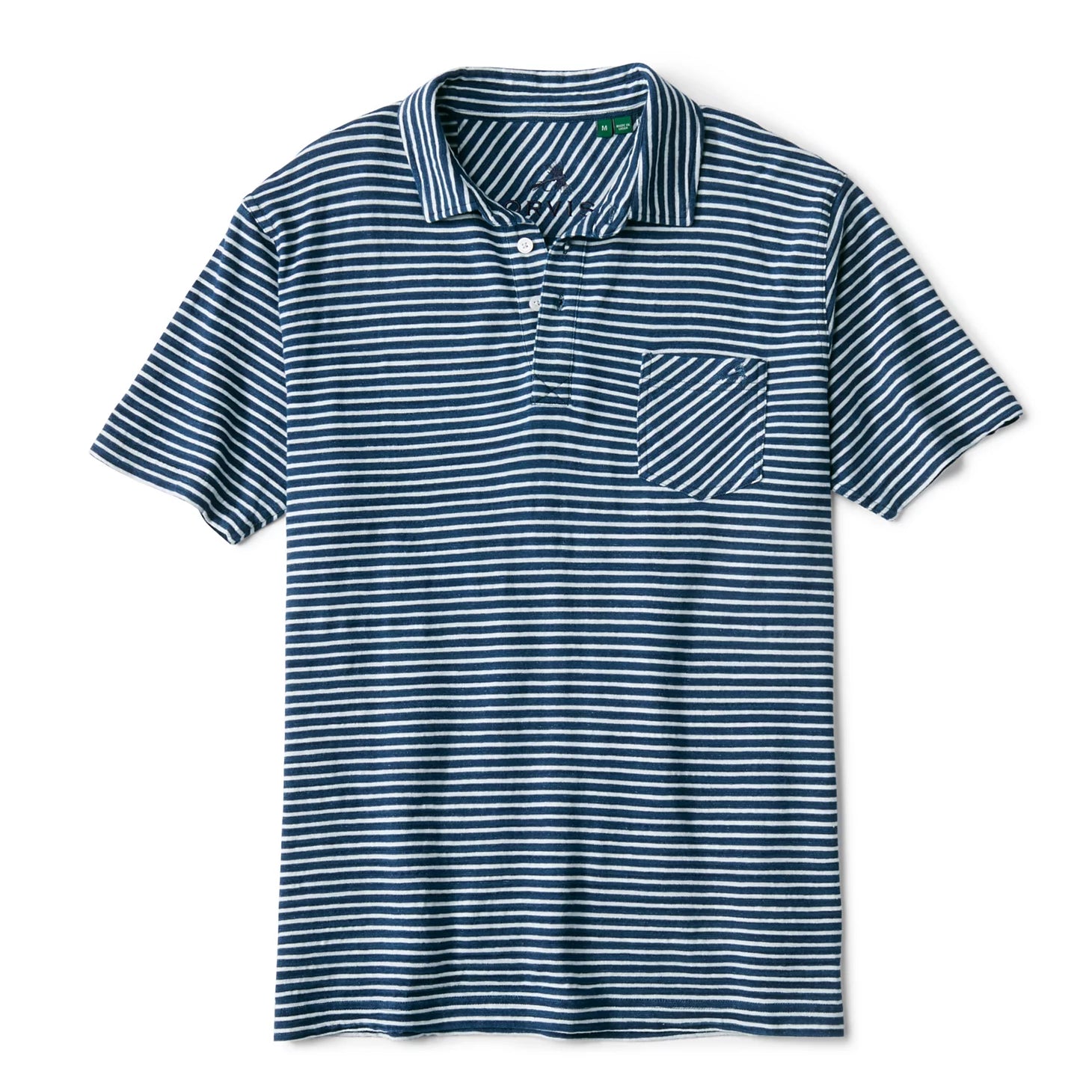 Angler’s Indigo Striped Polo