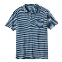 Angler’s Indigo Striped Polo