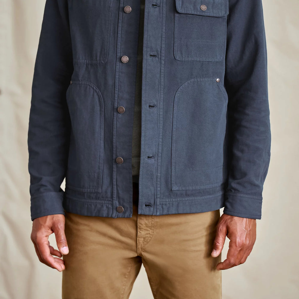Garment-Dyed Hemp-Blend Utility Jacket