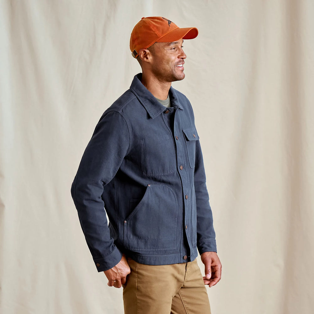 Garment-Dyed Hemp-Blend Utility Jacket