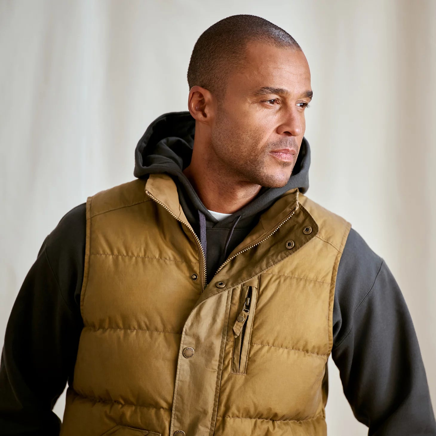 Waxed Down Puffer Vest