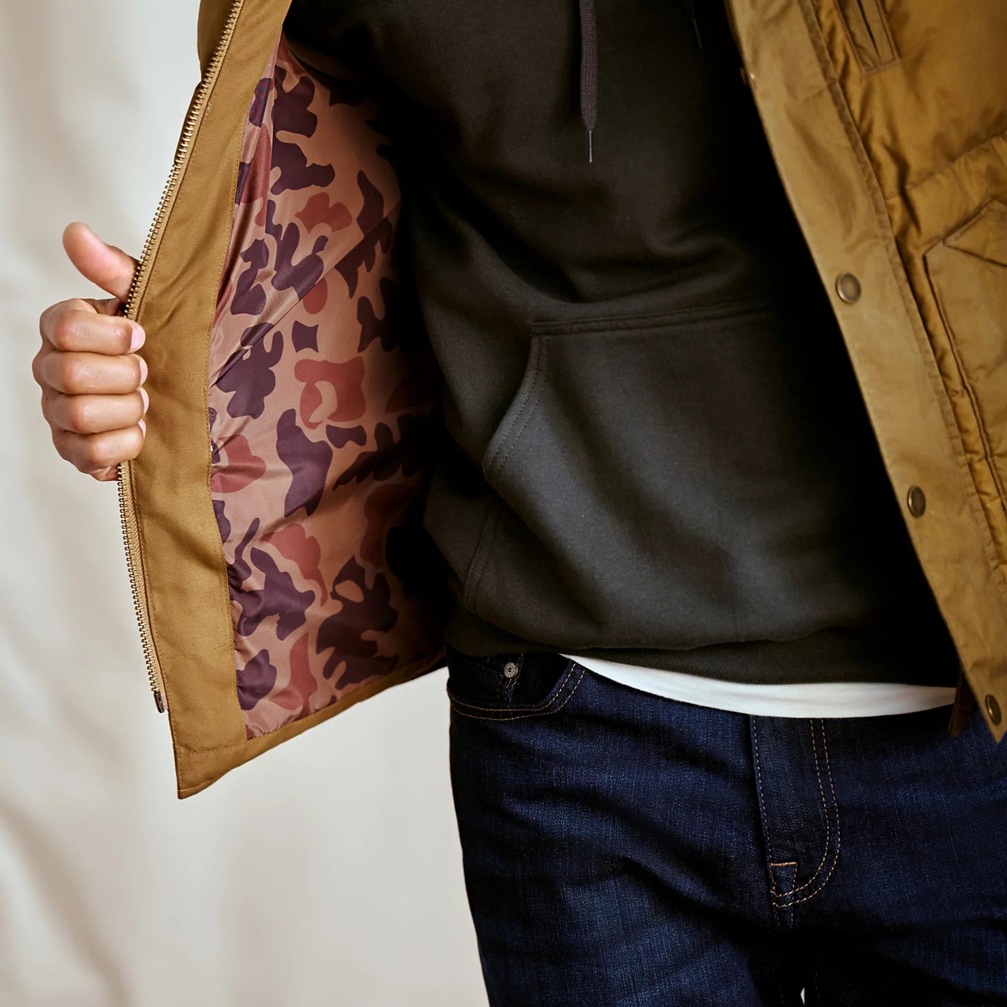 Waxed Down Puffer Vest