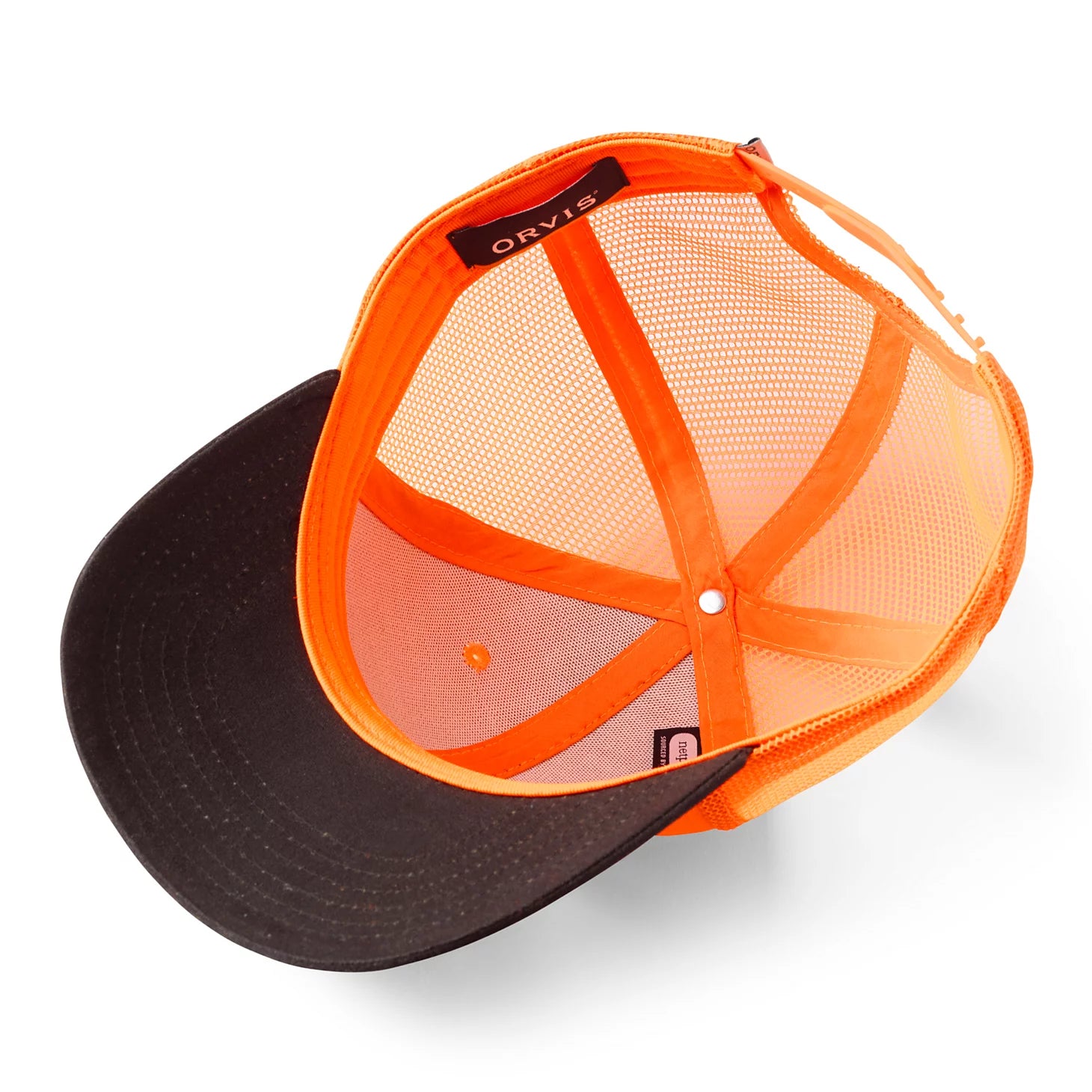 Blaze Orange Waxed Brim Mesh Cap
