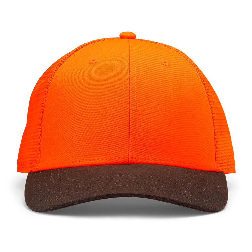 Blaze Orange Waxed Brim Mesh Cap