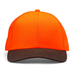 Blaze Orange Waxed Brim Mesh Cap
