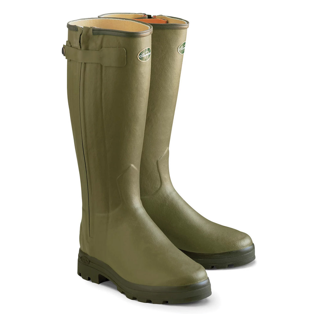 Men’s Le Chameau Chasseur Leather-Lined Boots