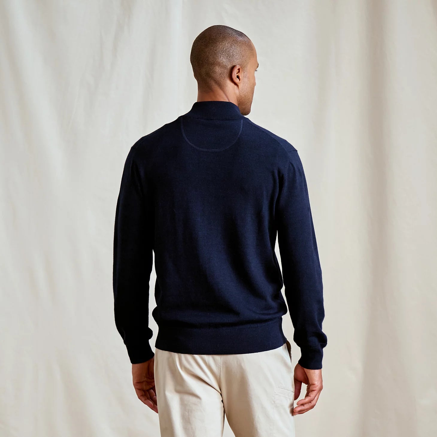 Merino Button Mockneck Sweater