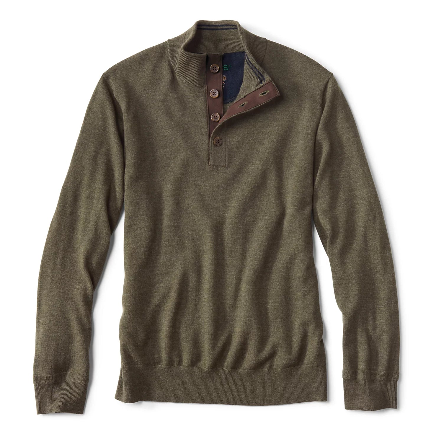 Merino Button Mockneck Sweater