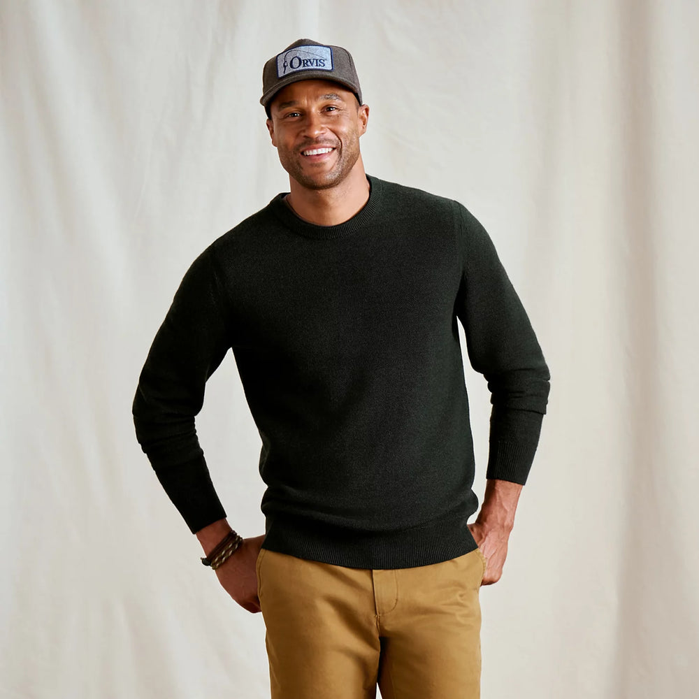 Merino Piqué Crewneck Sweater