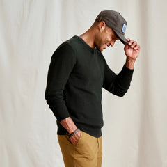 Merino Piqué Crewneck Sweater