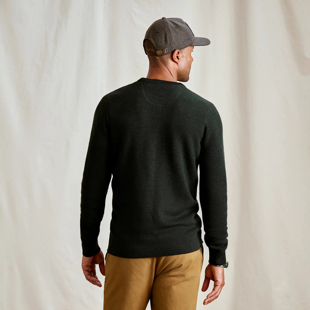 Merino Piqué Crewneck Sweater