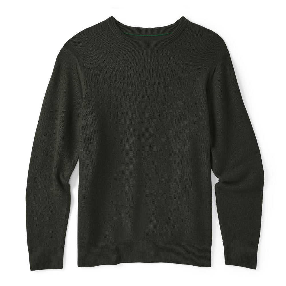 Merino Piqué Crewneck Sweater