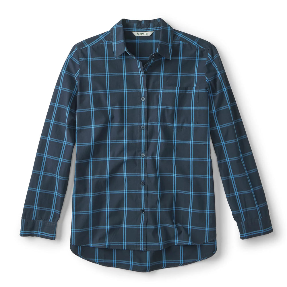 Women’s Heritage Poplin Plaid Long-Sleeve Shirt