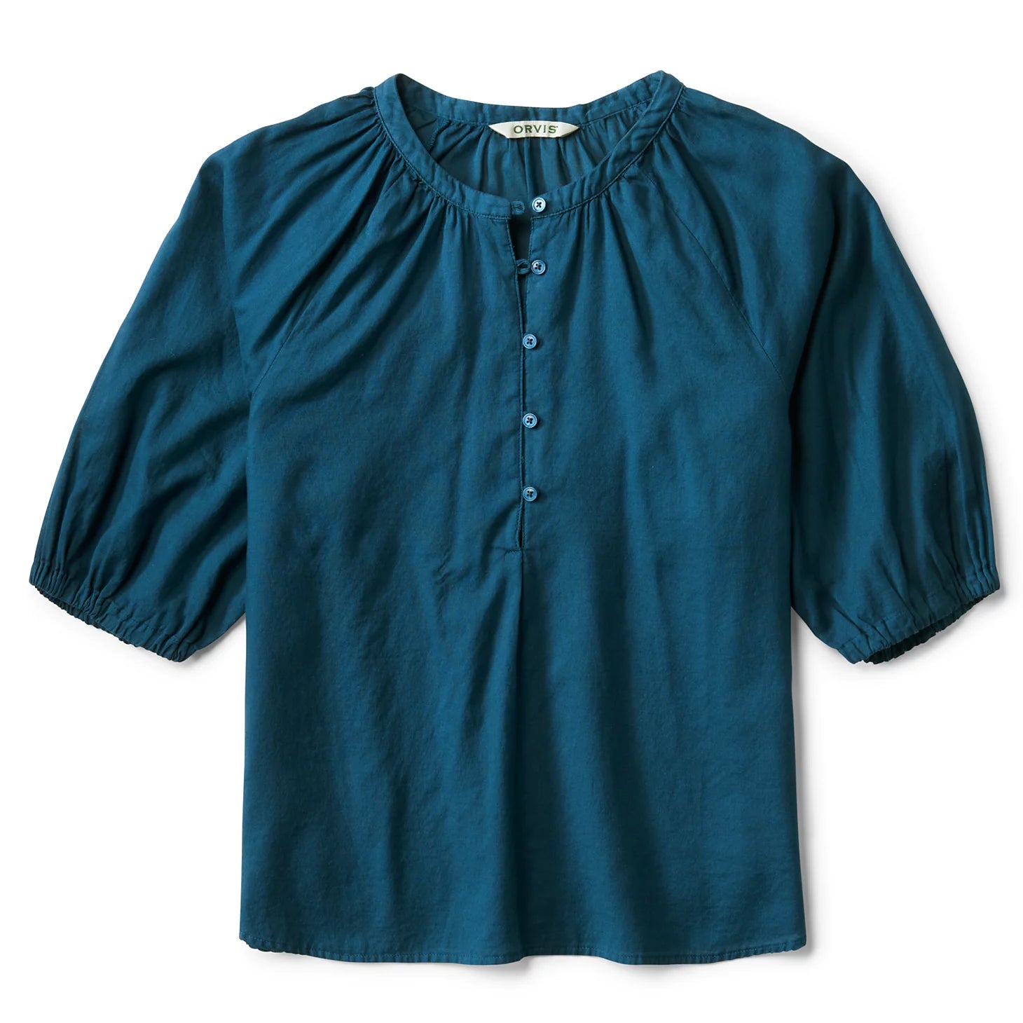 Lightweight Blouson-Sleeve Shirt