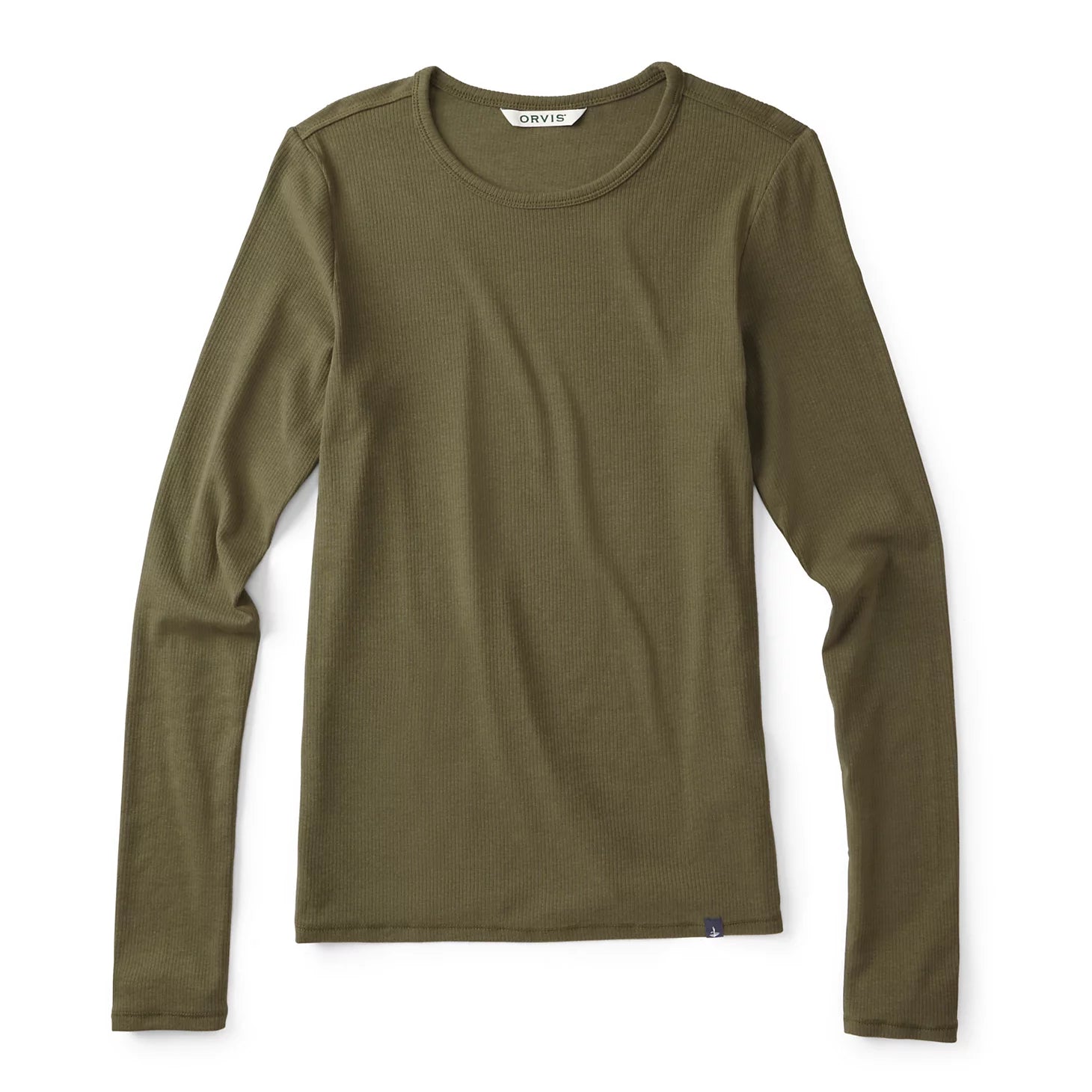 Ribbed Long-Sleeve Crew