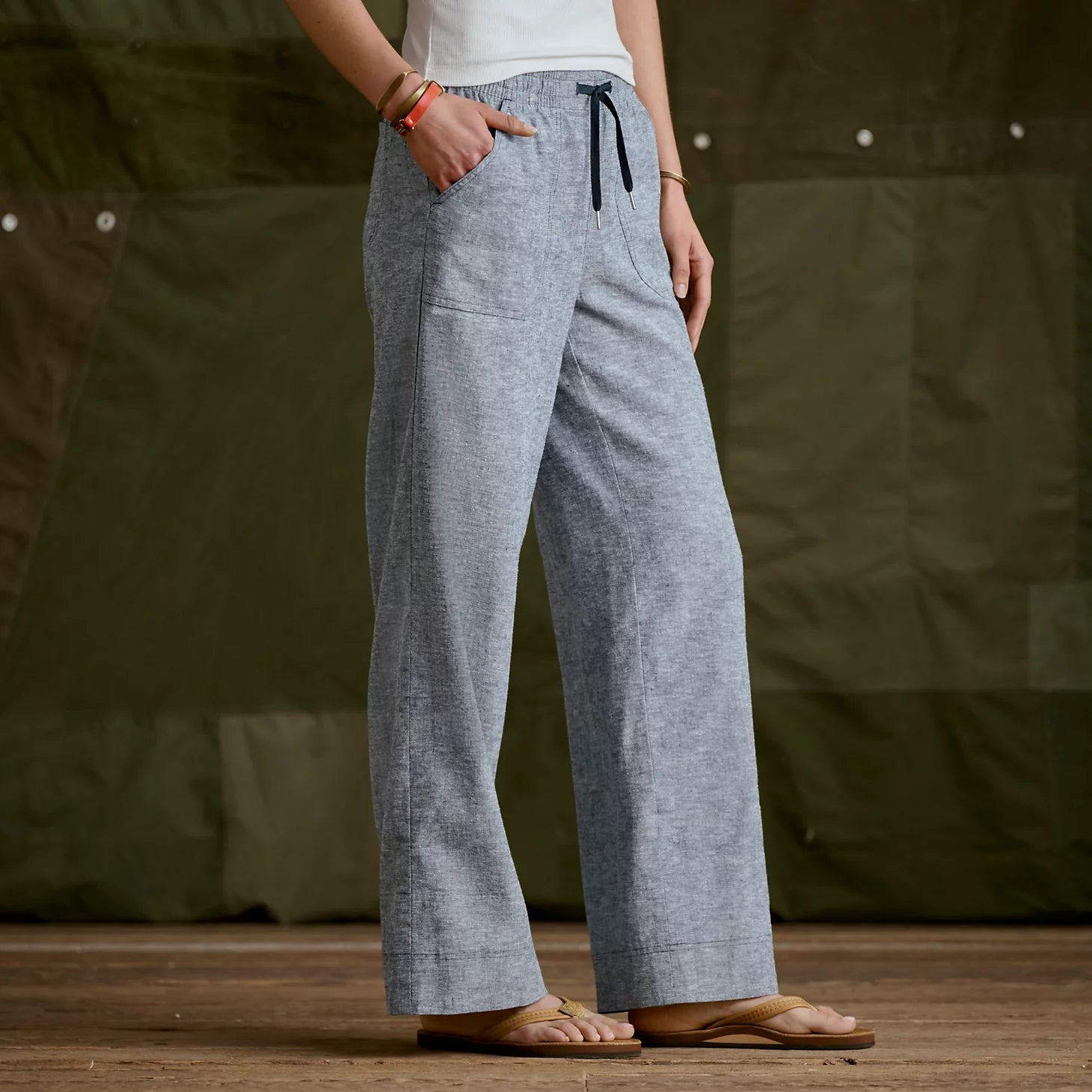 Explorer Performance Linen Wide-Leg Pants