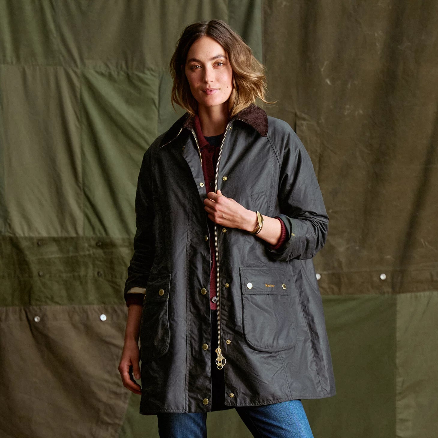 Barbour® Beadnell Waxed Long Jacket