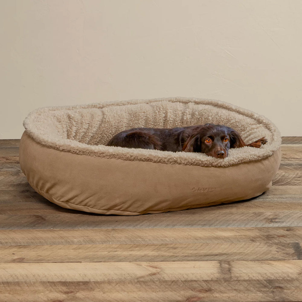 Orvis ComfortFill-Eco™ Wraparound Dog Bed with Fleece