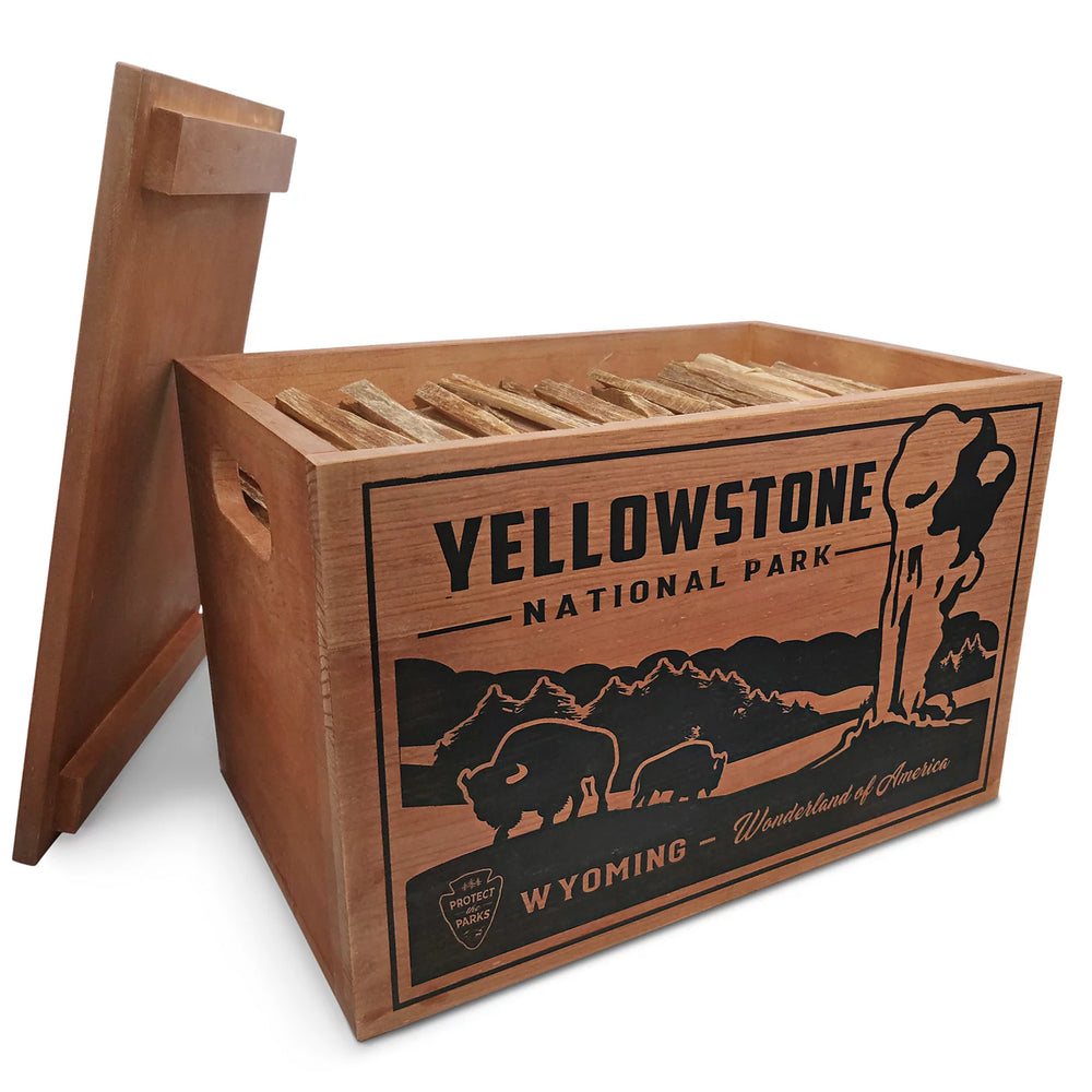 National Parks Fatwood Wooden Crate