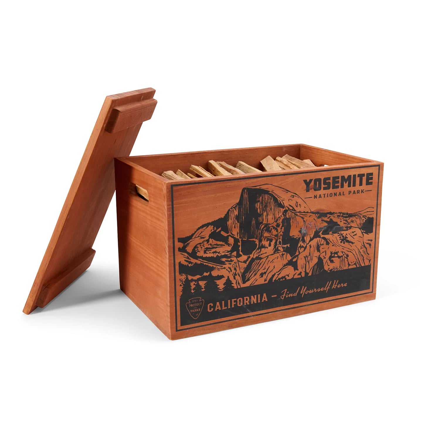 National Parks Fatwood Wooden Crate