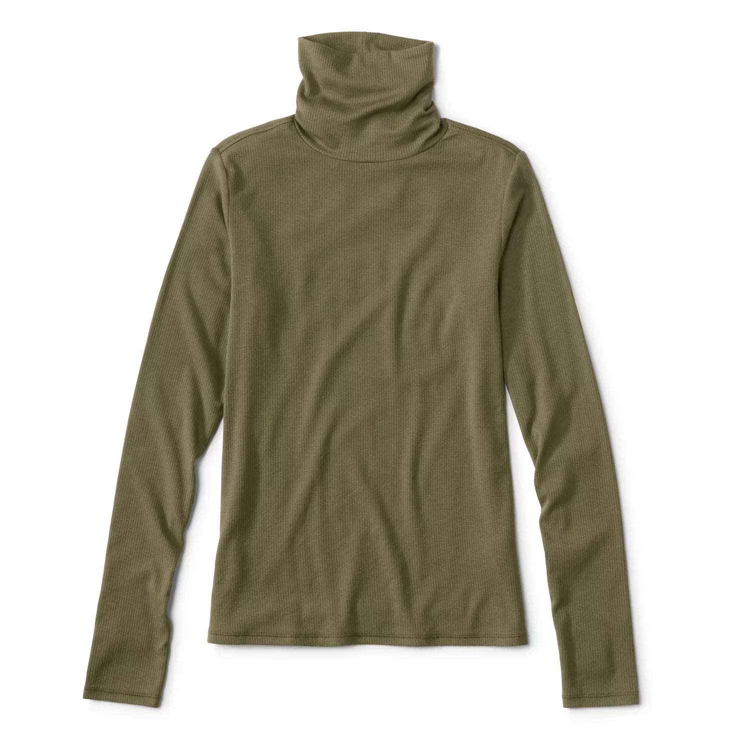 Ribbed Long-Sleeved Turtleneck