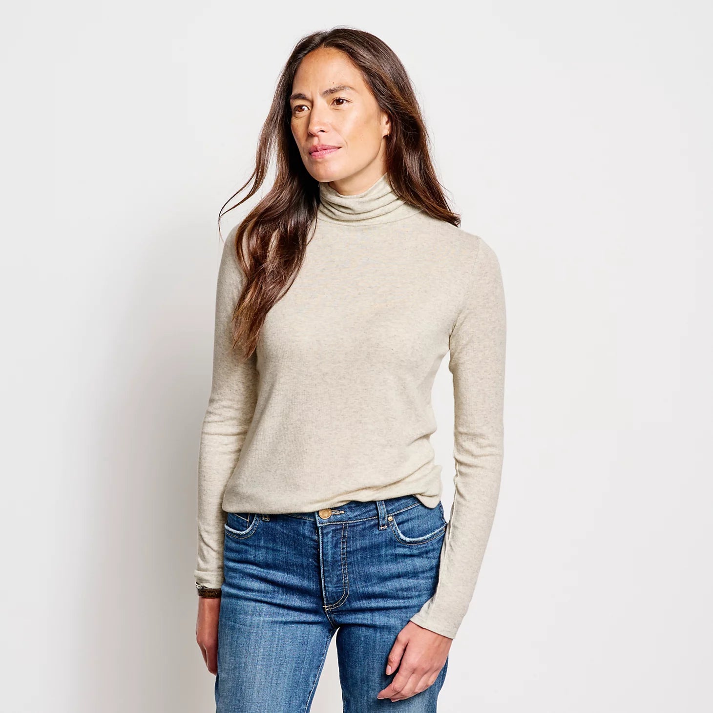 Ribbed Long-Sleeved Turtleneck